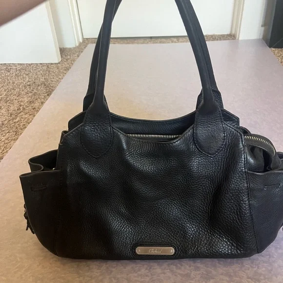 Cole Haan Black Leather Shoulder Bag - Picture 2 of 5